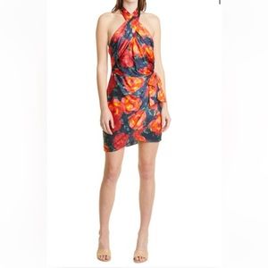 Cinq a‎ SEPT
Trini Satin Floral Halter Dress